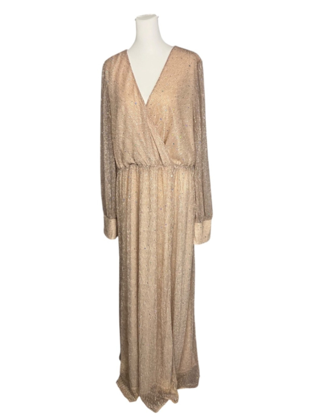 Baltic Born Abigail Blush Champagne Shimmer Maxi Dress Size XXXL NWT - Picture 6 of 10